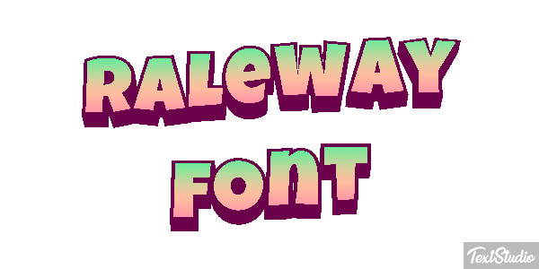 Raleway Font Effet de texte