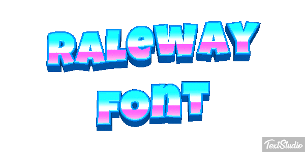 Raleway Font Effet de texte