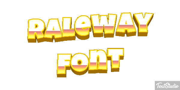 Raleway Font Effet de texte