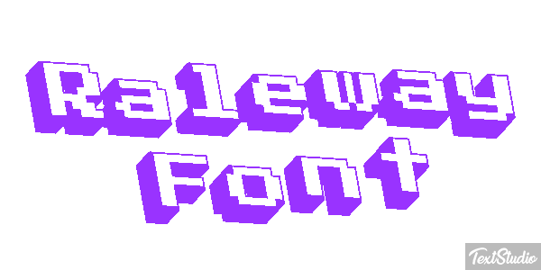 Raleway Font Effet de texte