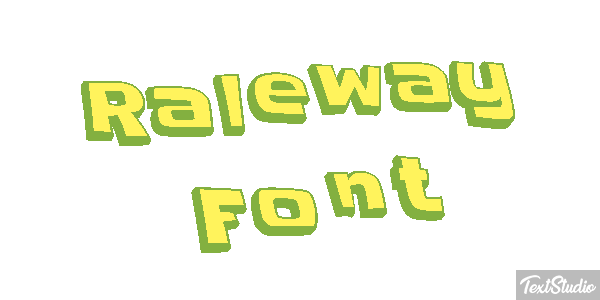 Raleway Font Effet de texte