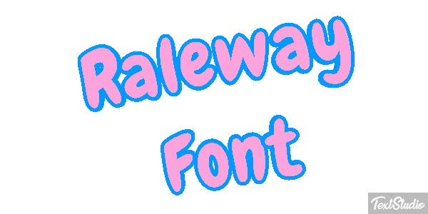 Raleway Font Effet de texte