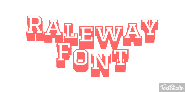 Raleway Font Effet de texte