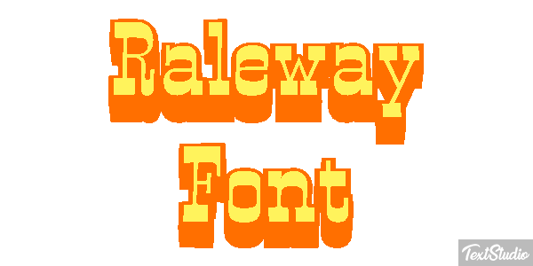 Raleway Font Effet de texte