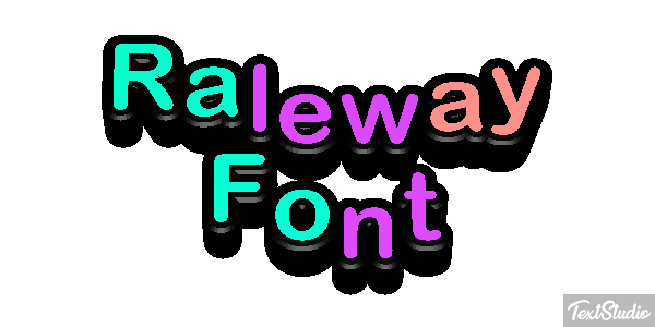 Raleway Font Effet de texte