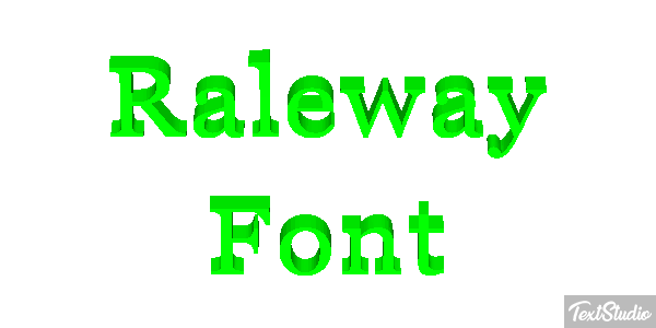 Raleway Font Effet de texte