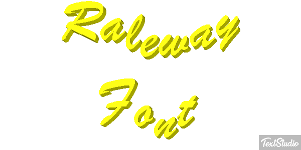 Raleway Font Effet de texte