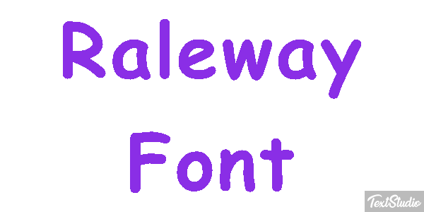 Raleway Font Effet de texte