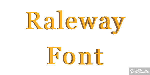 Raleway Font Effet de texte