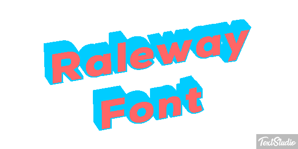 Raleway Font Effet de texte