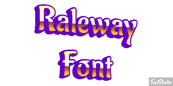 Raleway Font Effet de texte
