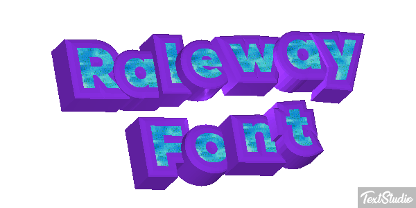 Raleway Font Effet de texte