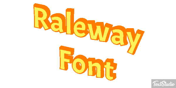 Raleway Font Effet de texte