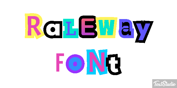 Raleway Font Effet de texte