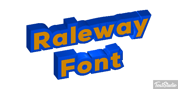 Raleway Font Effet de texte