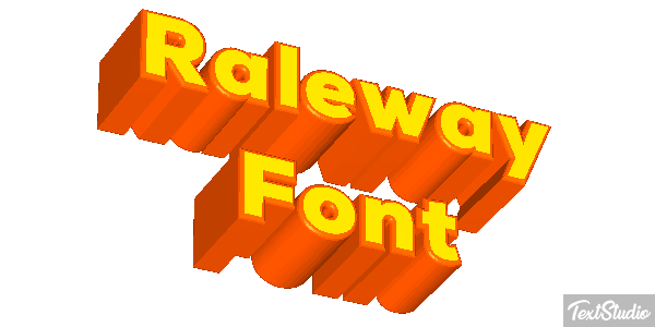 Raleway Font Effet de texte