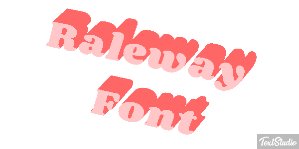 Raleway Font Effet de texte