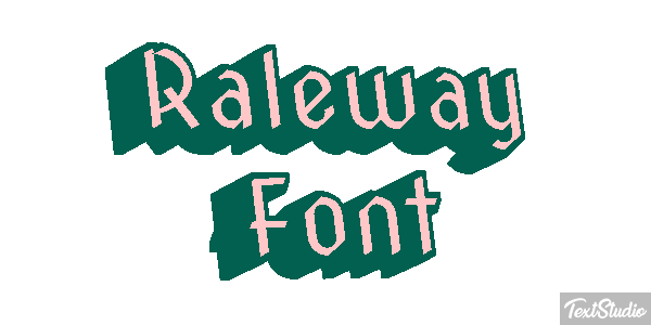 Raleway Font Effet de texte