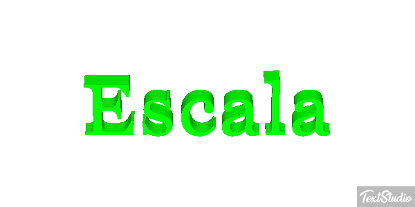 Escala Efeito do texto