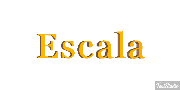 Escala Efeito do texto