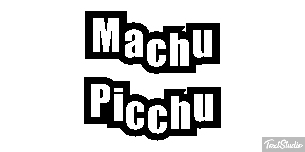 Machu Picchu Effetto testo