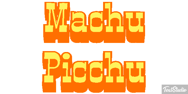 Machu Picchu Effetto testo