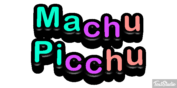 Machu Picchu Effetto testo