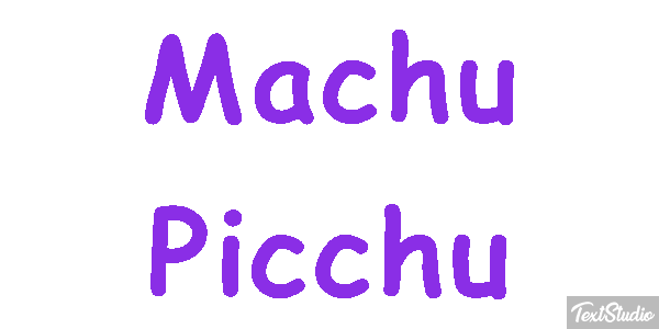 Machu Picchu Effetto testo