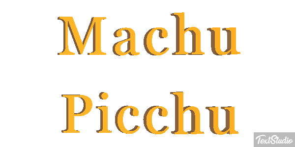 Machu Picchu Effetto testo