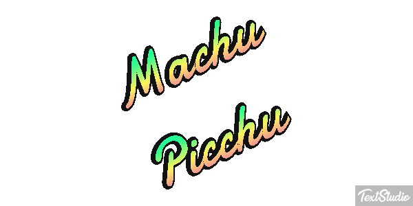 Machu Picchu Effetto testo