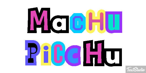 Machu Picchu Effetto testo