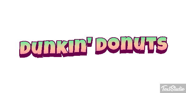 Dunkin' Donuts Efecto de texto