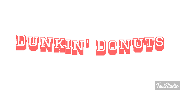 Dunkin' Donuts Efecto de texto