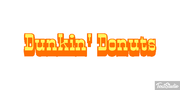 Dunkin' Donuts Efecto de texto