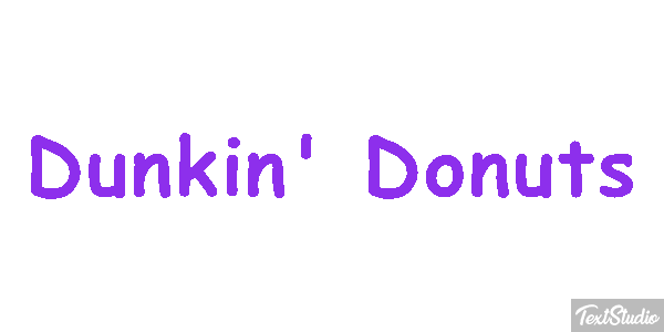 Dunkin' Donuts Efecto de texto