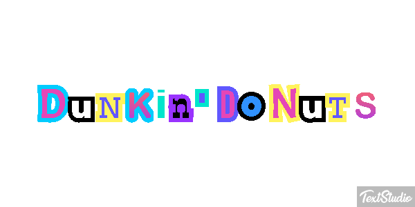 Dunkin' Donuts Efecto de texto