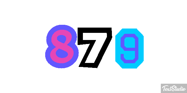 879 Tekst effect