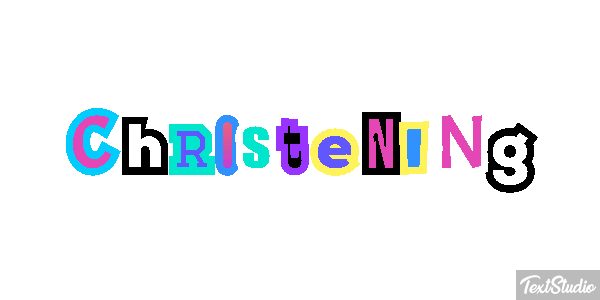 Christening Text effect