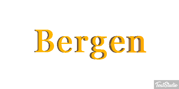 Bergen Text effect