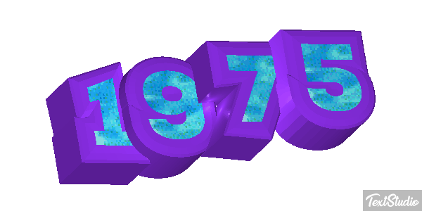 1975 Text effect