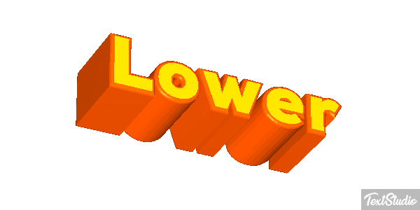 Lower Text effect