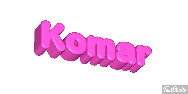 Komar Tekst effect