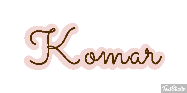 Komar Tekst effect