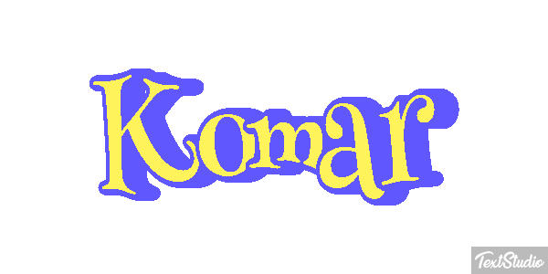 Komar Tekst effect