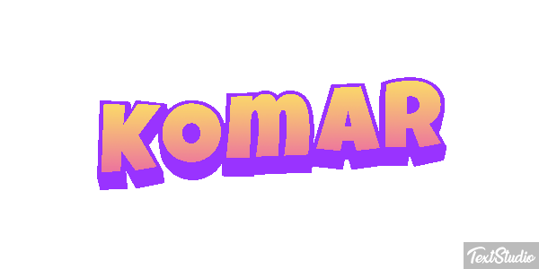 Komar Tekst effect