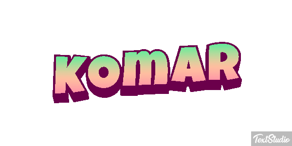 Komar Tekst effect