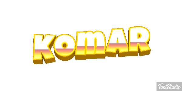 Komar Tekst effect