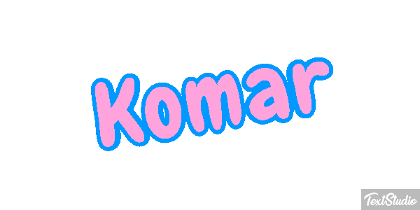 Komar Tekst effect