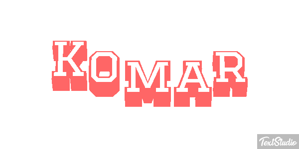 Komar Tekst effect