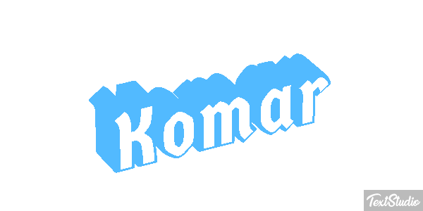 Komar Tekst effect